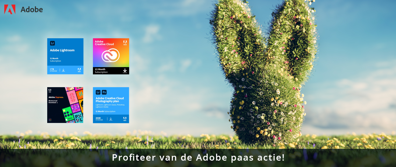 Adobe aanbiedingen, tot wel 60 euro korting!